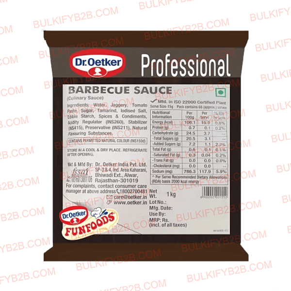 DR OETKER BARBEQUE SAUCE 1KG