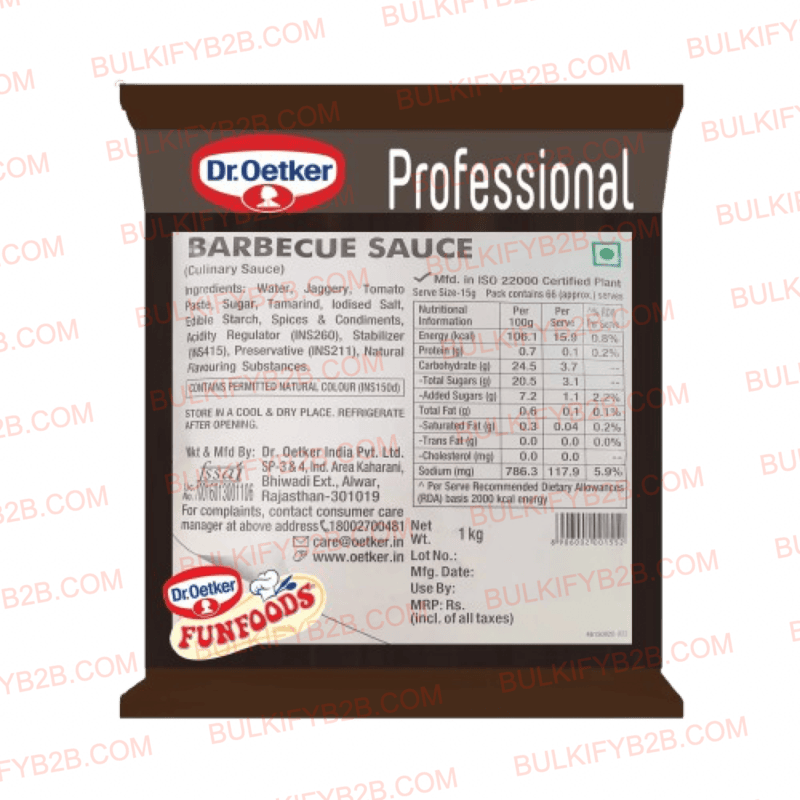 DR OETKER BARBEQUE SAUCE 1KG