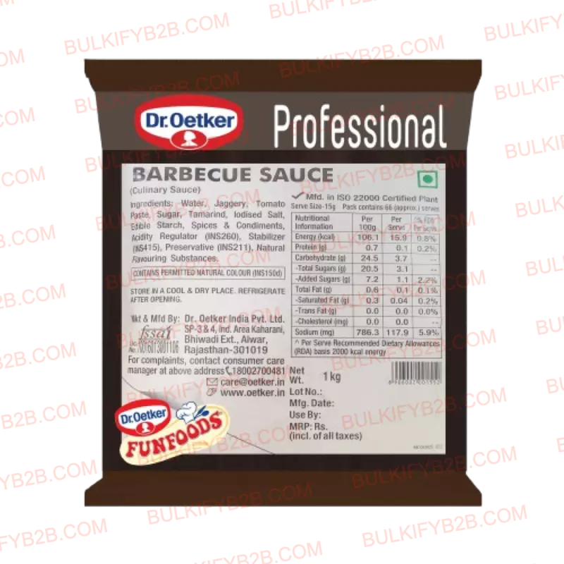 DR OETKER BARBEQUE SAUCE 1KG