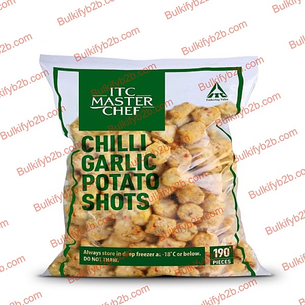 ITC CHILLI GARLIC POTATO SHOTS 1.5KG