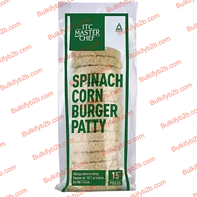 ITC SPINACH CORN BURGER PATTY 1KG