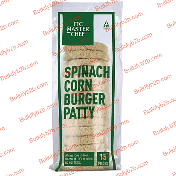 ITC SPINACH CORN BURGER PATTY 1KG