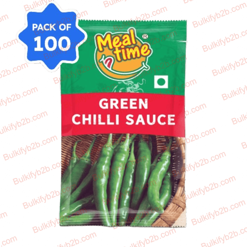 Foodrite Green Chilli Sauce Sachet 8gm (1*100)
