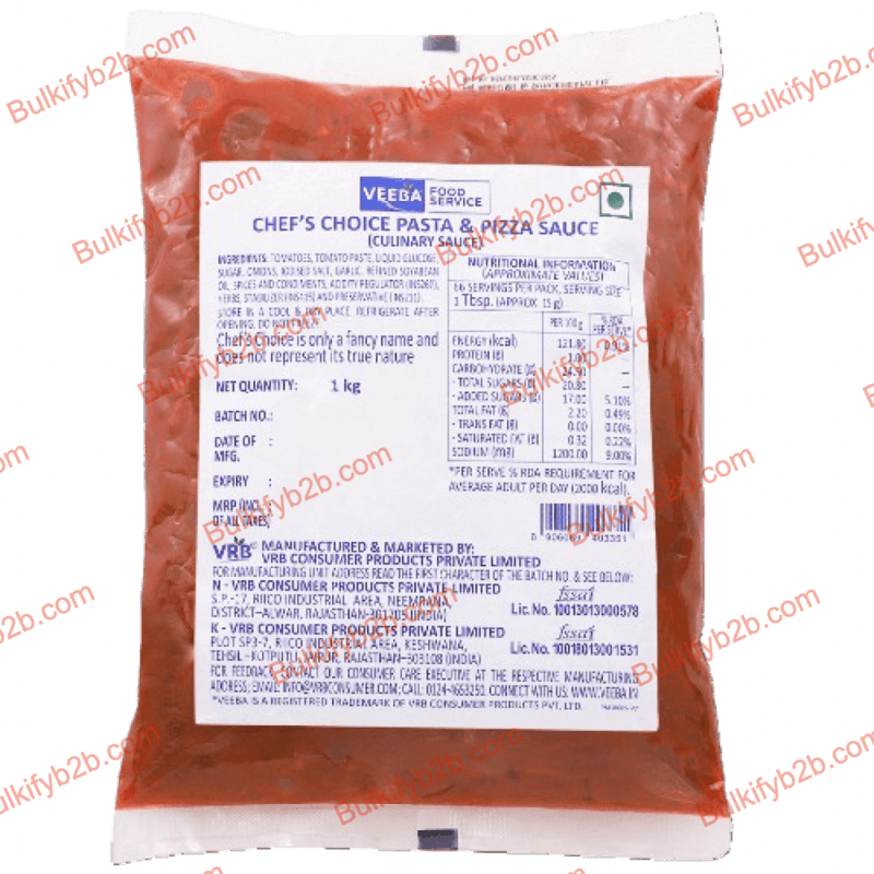 Veeba Chef Choice Pizza Pasta Sauce 1kg