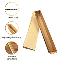 Cardboard Packing Box 8x7x63cm â€” 3mm Corrugated Flute