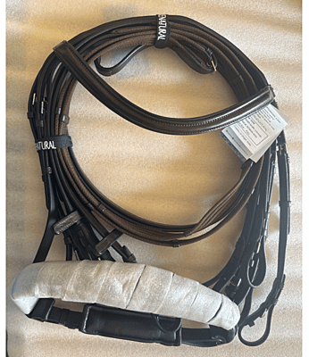 Equenatural Plain Weymouth bridle with double reins