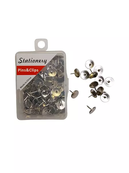 Pack of 100 Flat Top Thumb Tacks