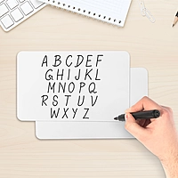 Pack of 12 5x3"" Dry Wipe Whiteboards - Presentation Card Size