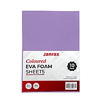Pack of 10 A4 Lilac Coloured EVA Foam Sheets