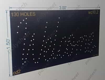 WC10.2 WELCOME 1.50X3 FEET 130 HOLES