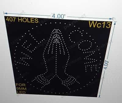 WC13 WELCOME WITH HAND 4X4 FEET 407 HOLES