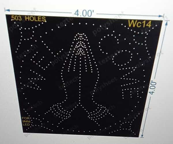 WC14 WELCOME 4X4 FEET 503 HOLES
