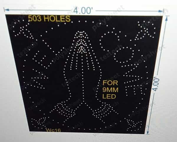 WC16 WELCOME 4X4 FEET 503 HOLES