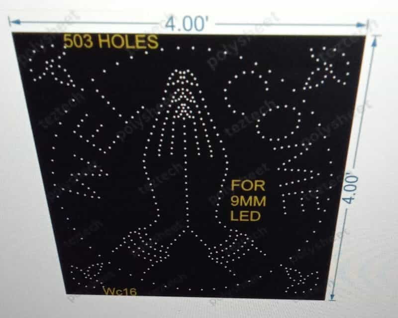 WC16 WELCOME 4X4 FEET 503 HOLES
