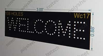 WC17 WELCOME 0.88X3 108 HOLES
