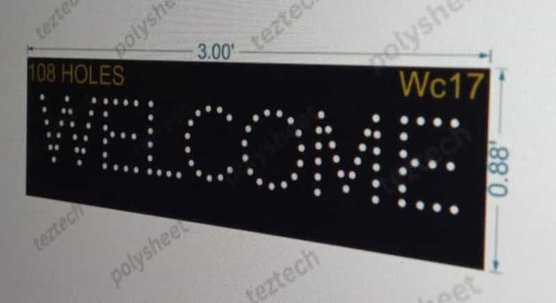 WC17 WELCOME 0.88X3 108 HOLES
