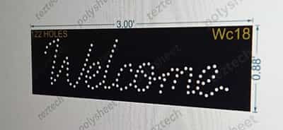 WC18 WELCOME 0.88X3 122 HOLES