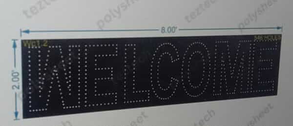 WC1.2 WELLCOME SHEET 2X8FEET 546HOLES