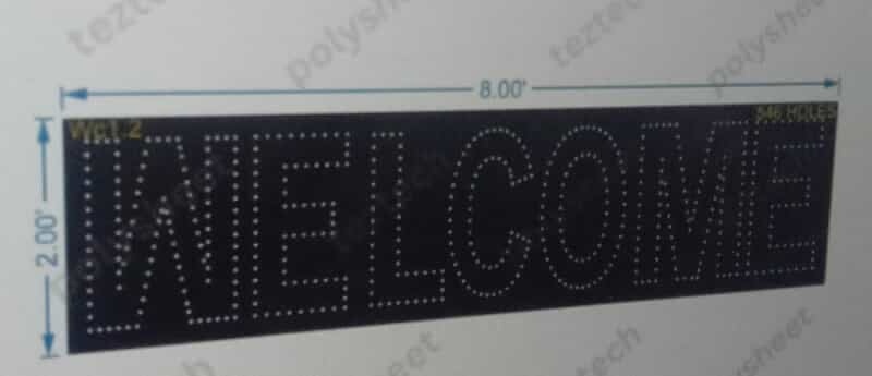 WC1.2 WELLCOME SHEET 2X8FEET 546HOLES
