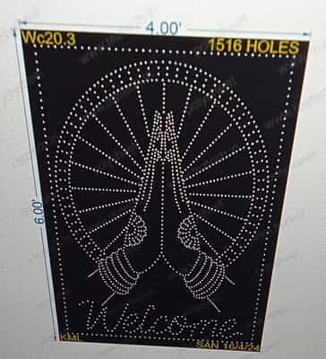 WC20.3 WELCOME 6x4FT 1516 HOLES