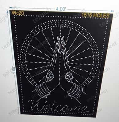 WC20 WELCOME 5x4FT 1516 HOLES