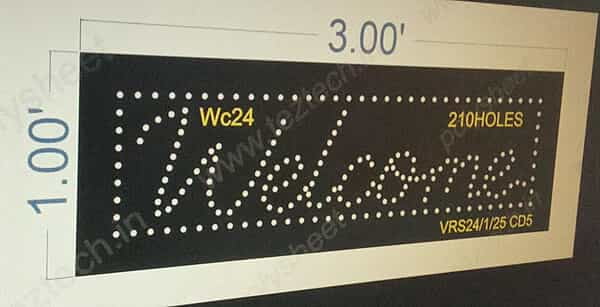WC24 WELCOME SHEET 1X3 FT 210 HOLES