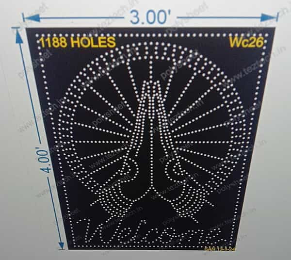 WC26 WELCOME SHEET 4X3 FT 1188 HOLES