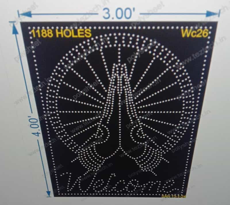 WC26 WELCOME SHEET 4X3 FT 1188 HOLES