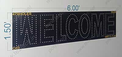 WC29 WELCOME 1.5X6 FEET 479 HOLES
