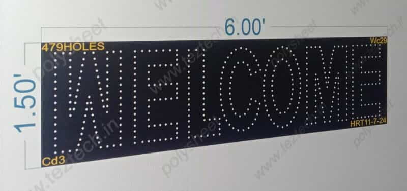 WC29 WELCOME 1.5X6 FEET 479 HOLES
