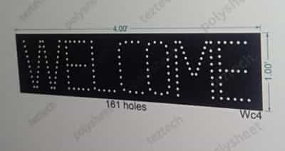 WC4 WELCOME SINGLE LINE 1X4 FEET 161 HOLES