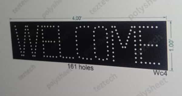 WC4 WELCOME SINGLE LINE 1X4 FEET 161 HOLES
