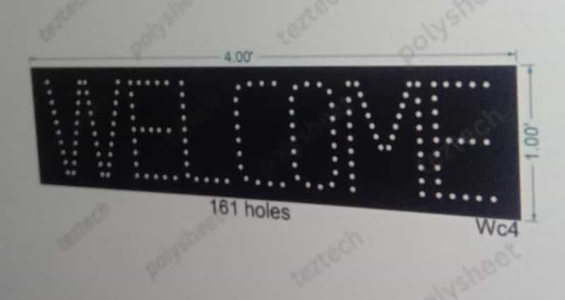 WC4 WELCOME SINGLE LINE 1X4 FEET 161 HOLES