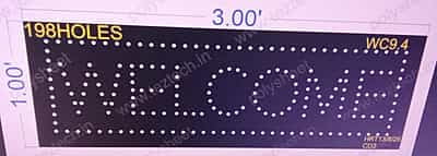 WC9.4 WELCOME 1X3 FEET 198 HOLES