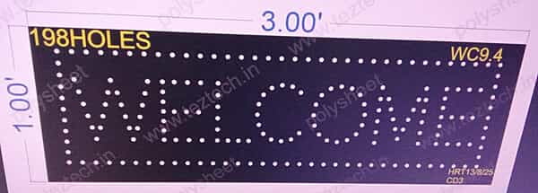 WC9.4 WELCOME 1X3 FEET 198 HOLES
