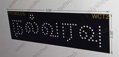 WCT2 WELCOME IN TAMIL 0.88X3 FEET116 HOLES