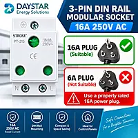 EV Charging MCB Box| 3-Pin 16A Socket & Sibass 32A 2-Pole AC MCB