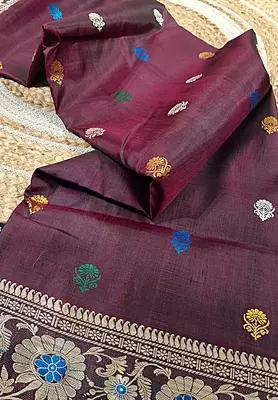 Revival Baluchari Color Wine Revival Baluchari Color Wine