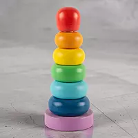 Channapatna Toys Wooden Rainbow Stacking Toy