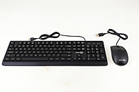 Wired Keyboard + Mouse Combo - Full-size Numeric, USB - Black