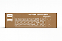 SD Wireless Keyboard and Mouse Set – Full-Size – 2.4GHz USB Receiver – Black