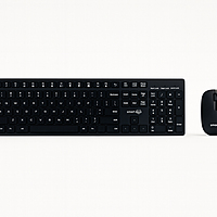 SD Wireless Keyboard and Mouse Set – Full-Size – 2.4GHz USB Receiver – Black