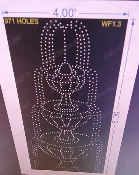 WF1.3 WATER FOUNTAIN 4X8 FT 971 HOLES