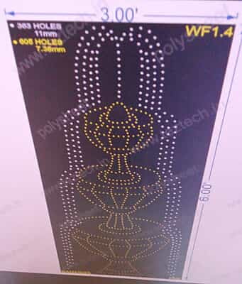 WF1.4 WATER FOUNTAIN 3X6 FT TOTAL HOLES= 968