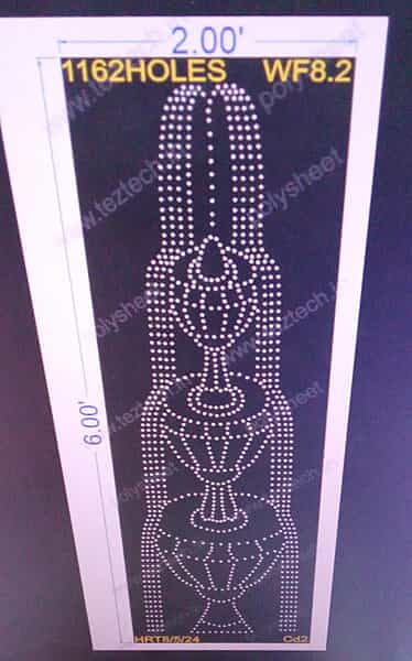 WF8.2 WATER FOUNTAIN 2X6 FEET 1162 HOLES