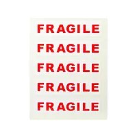 Pack of 35 Fragile Self Adhesive Labels by Janrax