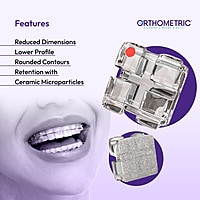 OrthoMetric Iceram-S Monocrystalline Ceramic Bracket MBT 022 - (10.91.2000)