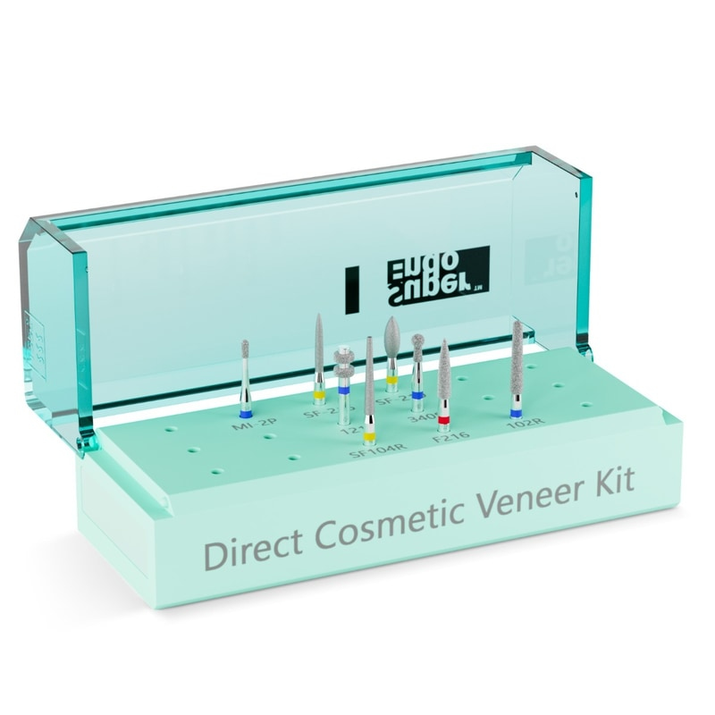 SuperEndo Direct Cosmetic Veneer Burs Kit – 8 Diamond FG Burs