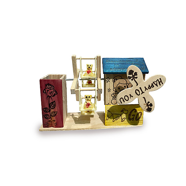 Whimsical Wooden Pen Stand