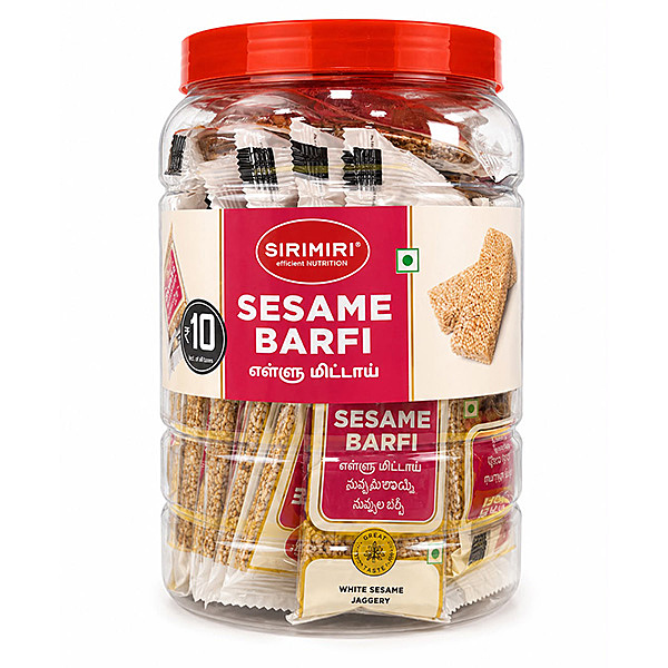 White Sesame Barfi Rs 10 Per Piece (Jar of 30)
